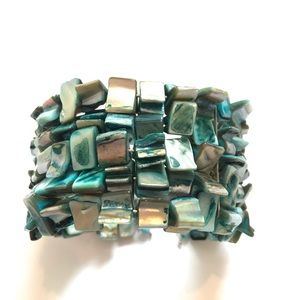 Women’s wide turquoise stone bracelet